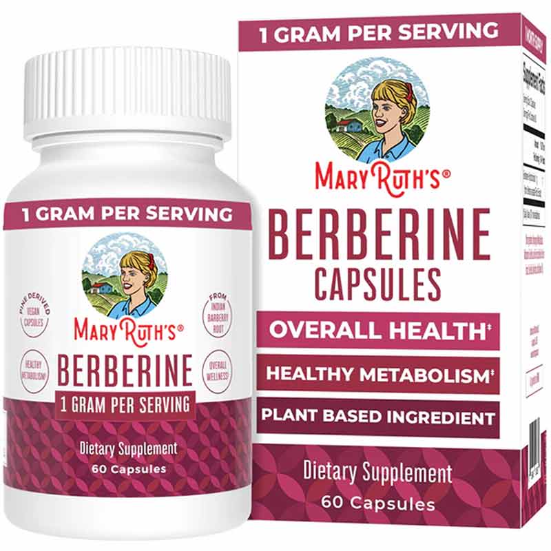 Berberine Capsules, 60 Capsules, by MaryRuth's Organics