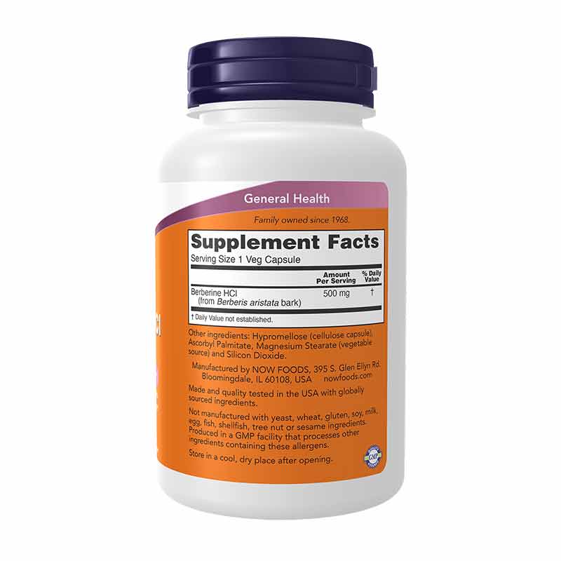 Berberine HCl 500 mg, 90 Veg Capsules, by NOW Foods, image #2