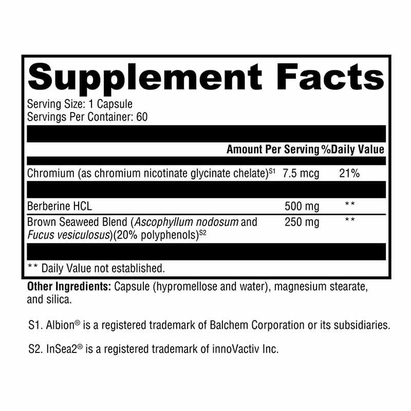 Berberine with InSea2, by Xymogen, image #2