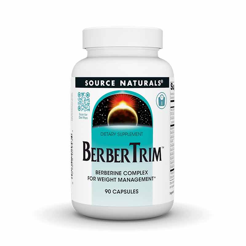 BerberTrim Berberine Diet Vegetarian Capsules, 90 Capsules, by Source Naturals