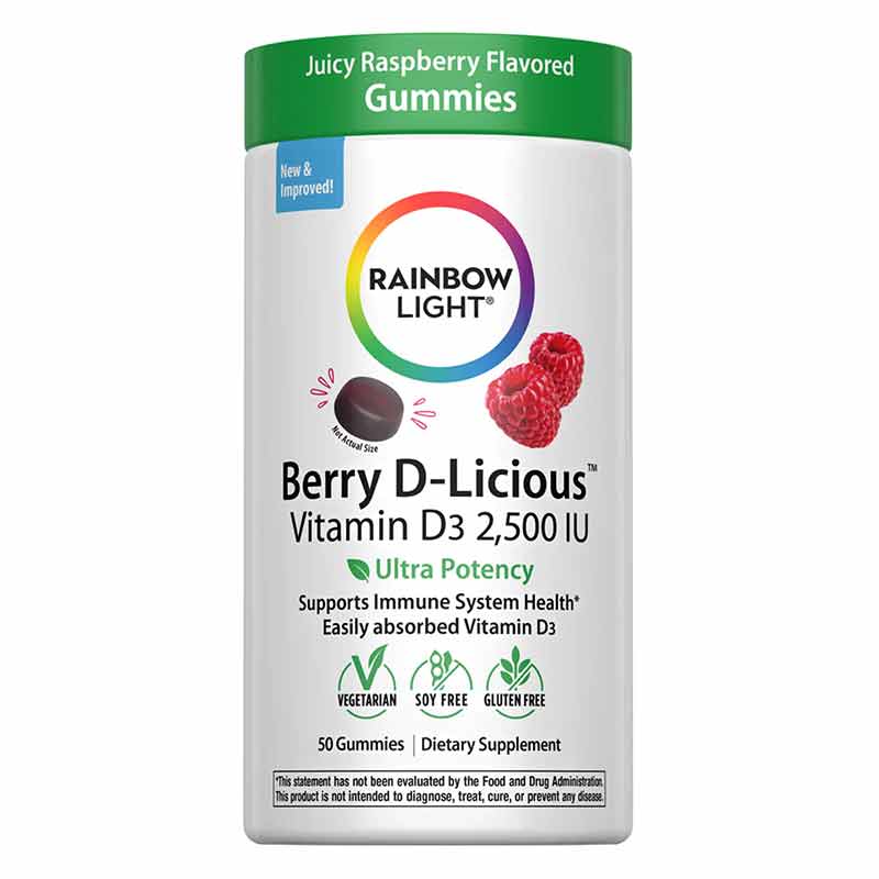 Berry D-Licious Vitamin D3 2500 IU, by Rainbow Light