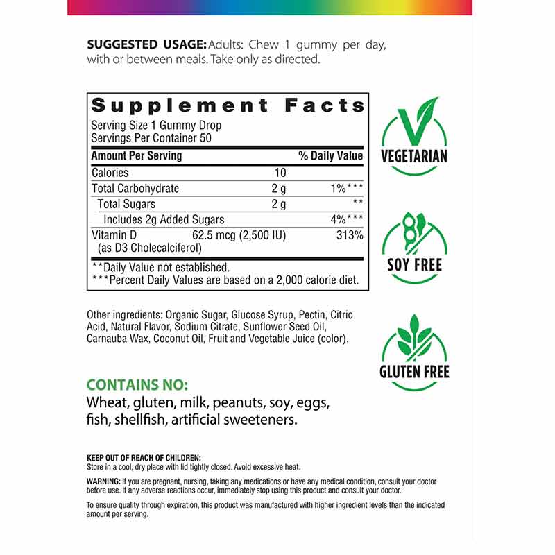 Berry D-Licious Vitamin D3 2500 IU, by Rainbow Light, image #2