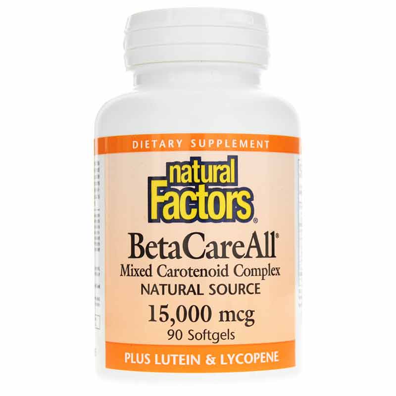 BetaCareAll Mixed Carotenoid Complex 25000 IU, by Natural Factors