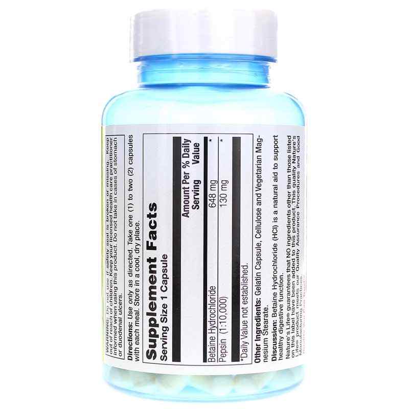 Betaine HCl 648 Mg, 100 Capsules, by Natures Life, image #2