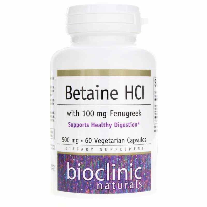 Betaine HCl with 100 Mg Fenugreek, by Bioclinic Naturals