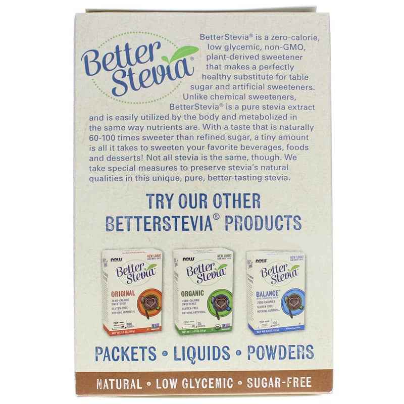 Better Stevia Sweetener Packets, French Vanilla, 75 Packets, by NOW Foods, image #3