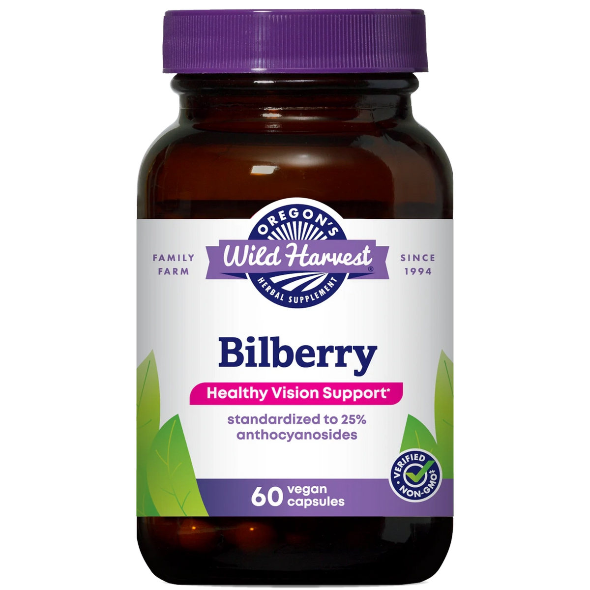 Bilberry, 60 Vegan Capsules, by Oregons Wild Harvest