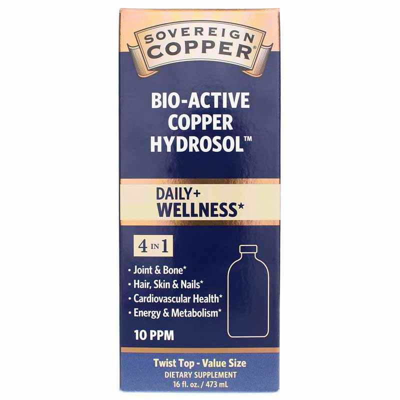 Bio-Active Copper Hydrosol, 16 Oz, by Sovereign Silver