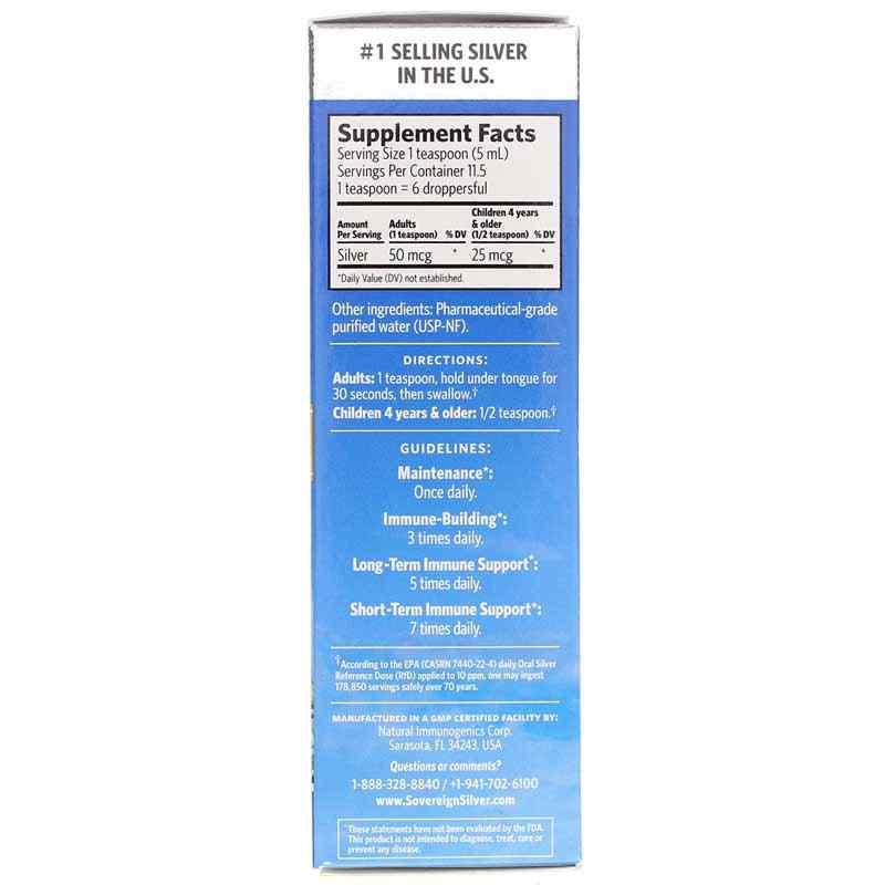 Bio-Active Silver Dropper, 2 Oz, by Sovereign Silver, image #2