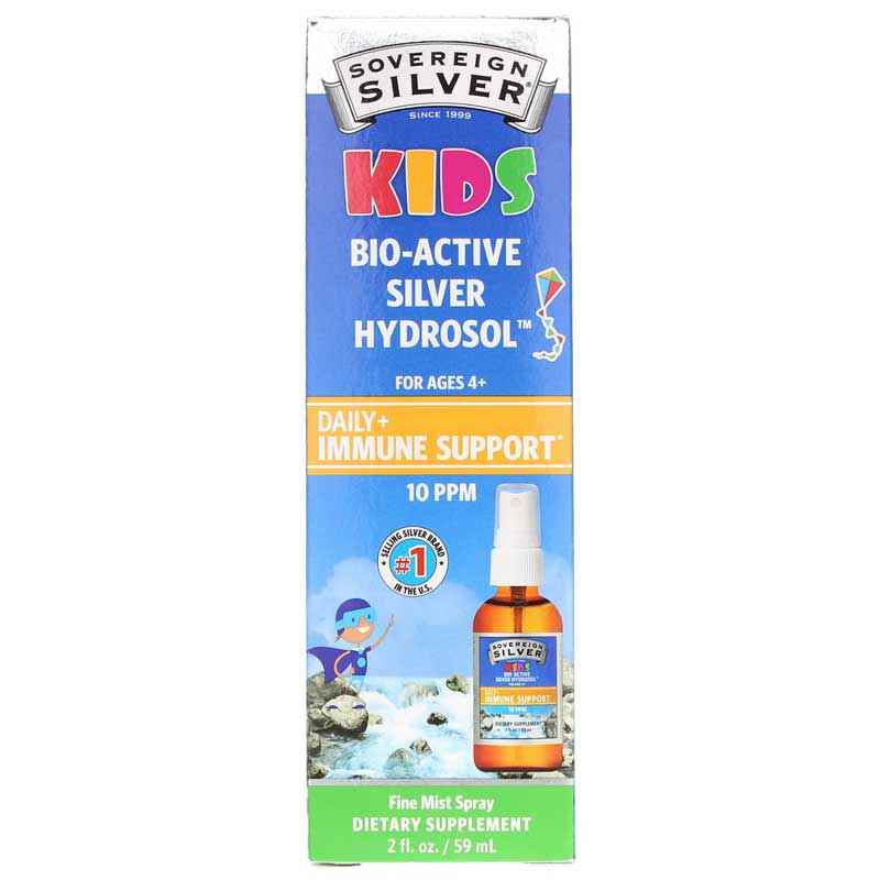Bio-Active Silver for Kids Fine Mist Spray, by Sovereign Silver
