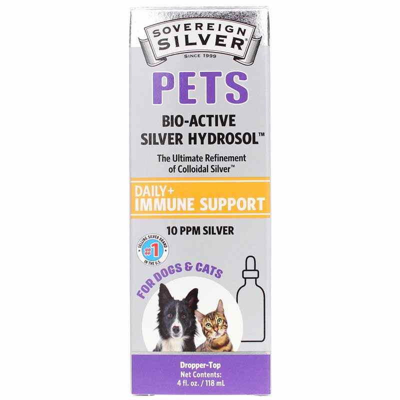 Bio-Active Silver for Pets Dropper, 4 Oz, by Sovereign Silver