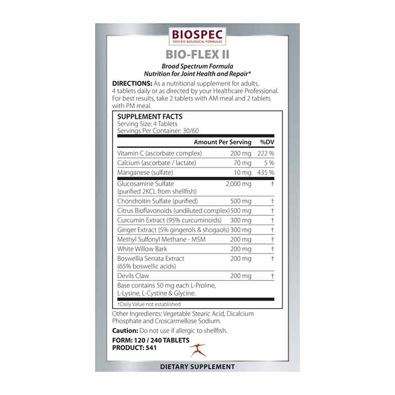 Bio-Flex II, 120 Tablets, by BioSpec, image #2