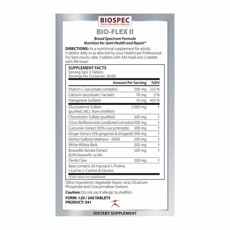 Bio-Flex II, 240 Tablets, by BioSpec, image #2