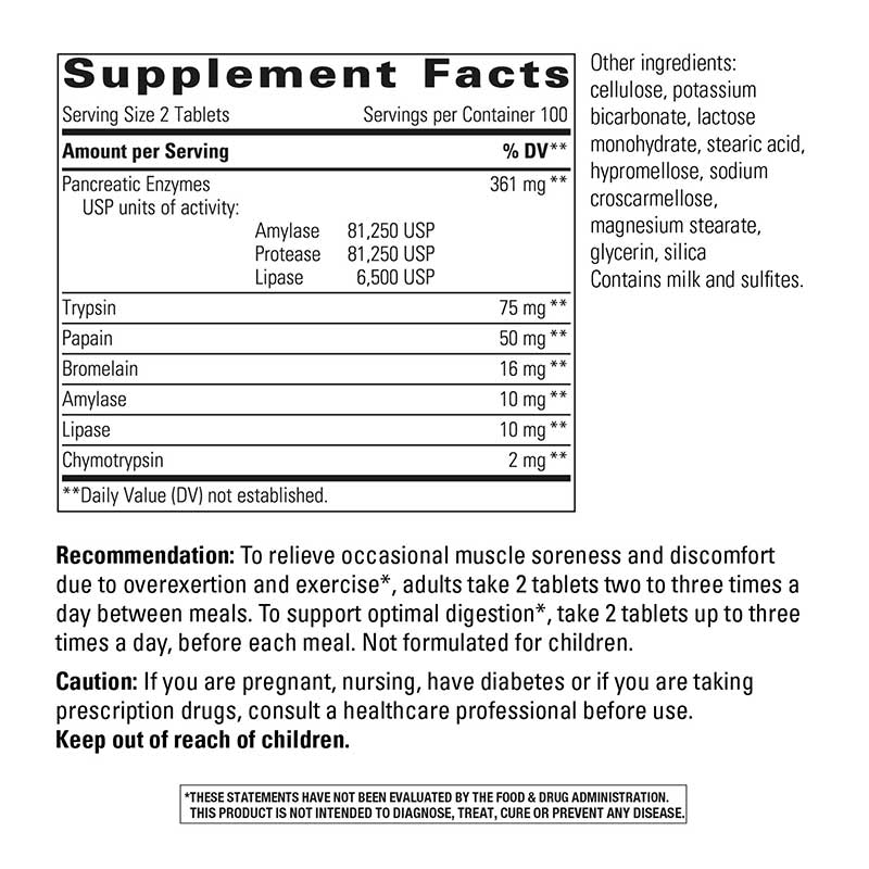 Bio-Zyme Systemic Enzymes, 200 Tablets, by Integrative Therapeutics, image #4