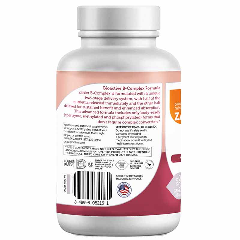 Bioactive B-Complex, 120 Tablets, by Zahler, image #2