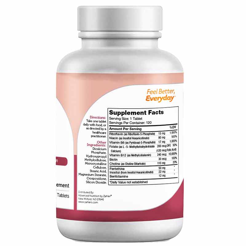 Bioactive B-Complex, 120 Tablets, by Zahler, image #3