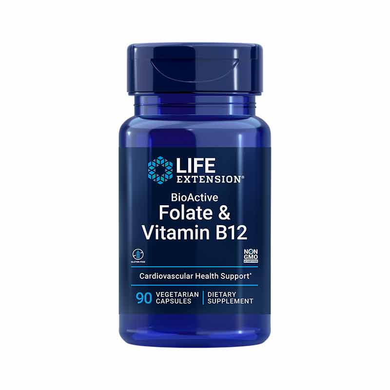 Poly Folate Blue BioActive Folate & Vitamin B12, Life Extension – Professional ...