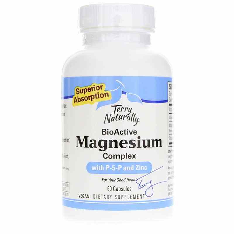 BioActive Magnesium Complex with P-5-P and Zinc, 60 Capsules, by Terry Naturally