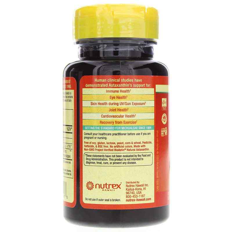 BioAstin 12 Mg Hawaiian Astaxanthin, 50 Gel Caps, by Nutrex Hawaii, image #3