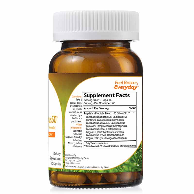 BioDophilus 60 Billion CFU Probiotic, 60 Capsules, by Zahler, image #3