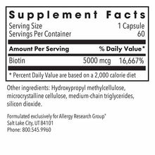 Biotin 5000, by Allergy Research Group, image #3