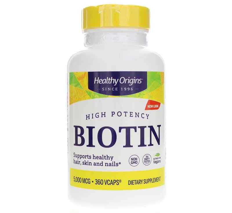 Biotin 5000 Mcg High Potency, 360 Veg Capsules, by Healthy Origins