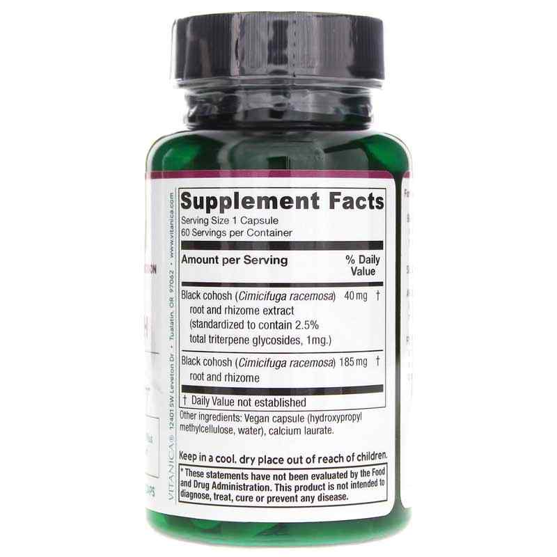 Black Cohosh, 60 Veg Capsules, by Vitanica, image #2