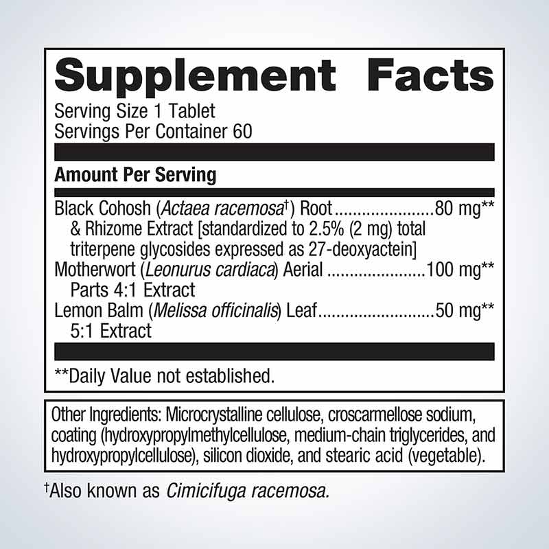 Black Cohosh Plus, 60 Tablets, by Metagenics, image #2