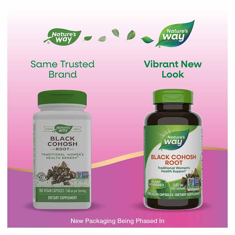 Black Cohosh Root, 180 Vegan Capsules, by Natures Way, image #3