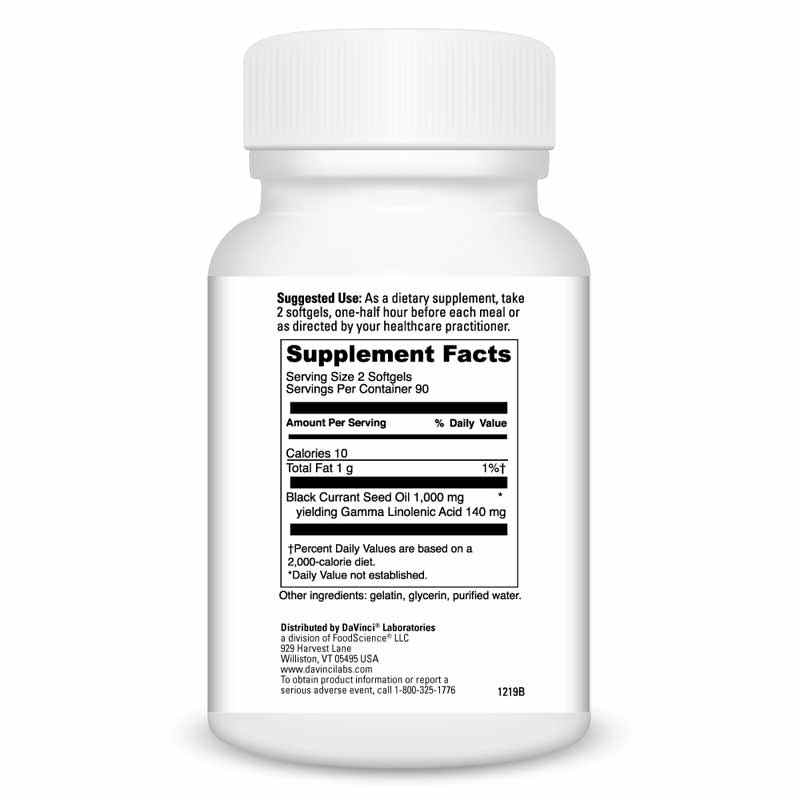 Black Currant Seed Oil, 180 Softgels, by DaVinci Labs, image #2