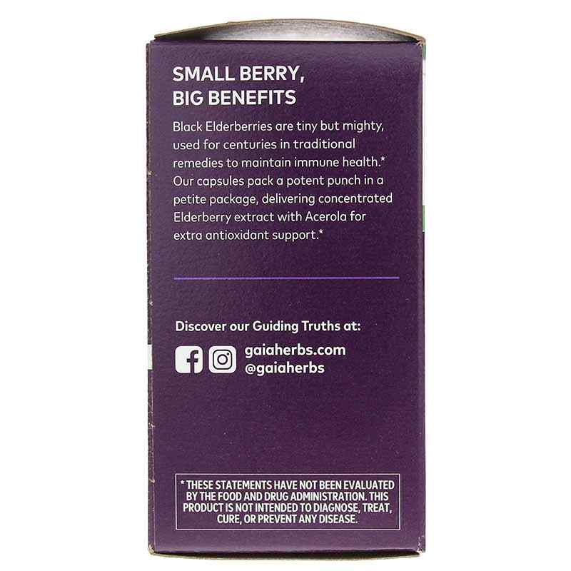 Black Elderberry, 60 Vegan Capsules, by Gaia Herbs, image #4