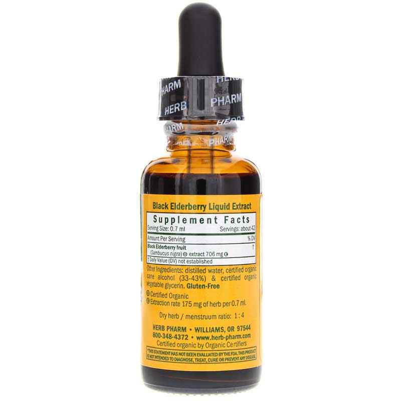 Black Elderberry Extract Organic, 1 Oz, by Herb Pharm, image #2