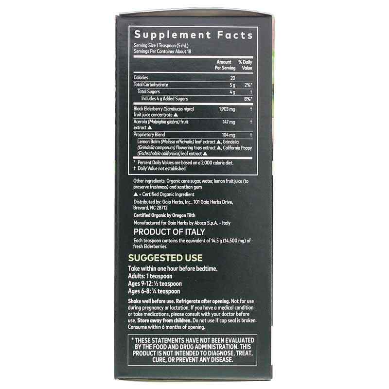 Black Elderberry NightTime Syrup, 3 Oz, by Gaia Herbs, image #2