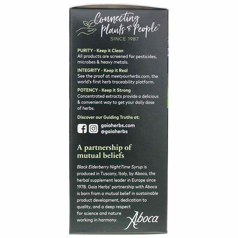 Black Elderberry NightTime Syrup, 3 Oz, by Gaia Herbs, image #4