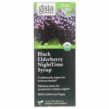 Black Elderberry NightTime Syrup, 5.4 Oz, by Gaia Herbs