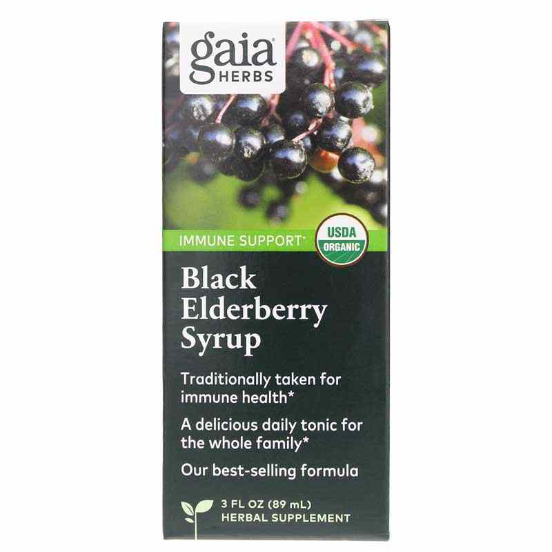 Black Elderberry Syrup Extra Strength, 3 Oz, by Gaia Herbs