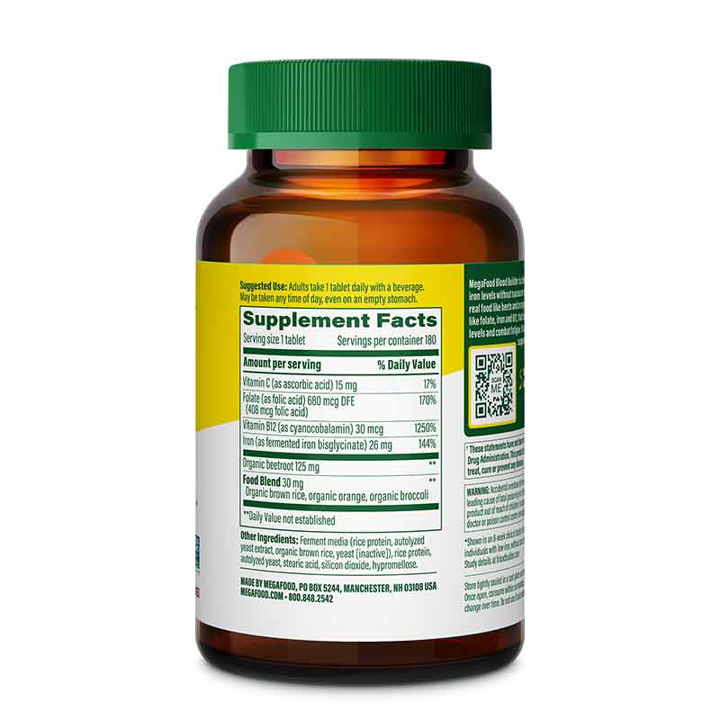 Blood Builder, 180 Tablets, by Megafood, image #3