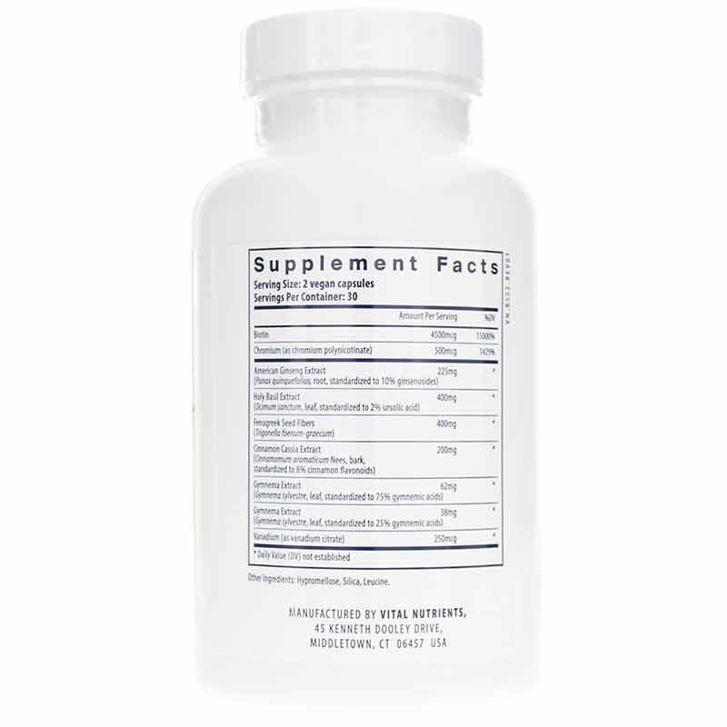 Blood Sugar Support, 120 Veg Capsules, by Vital Nutrients, image #2