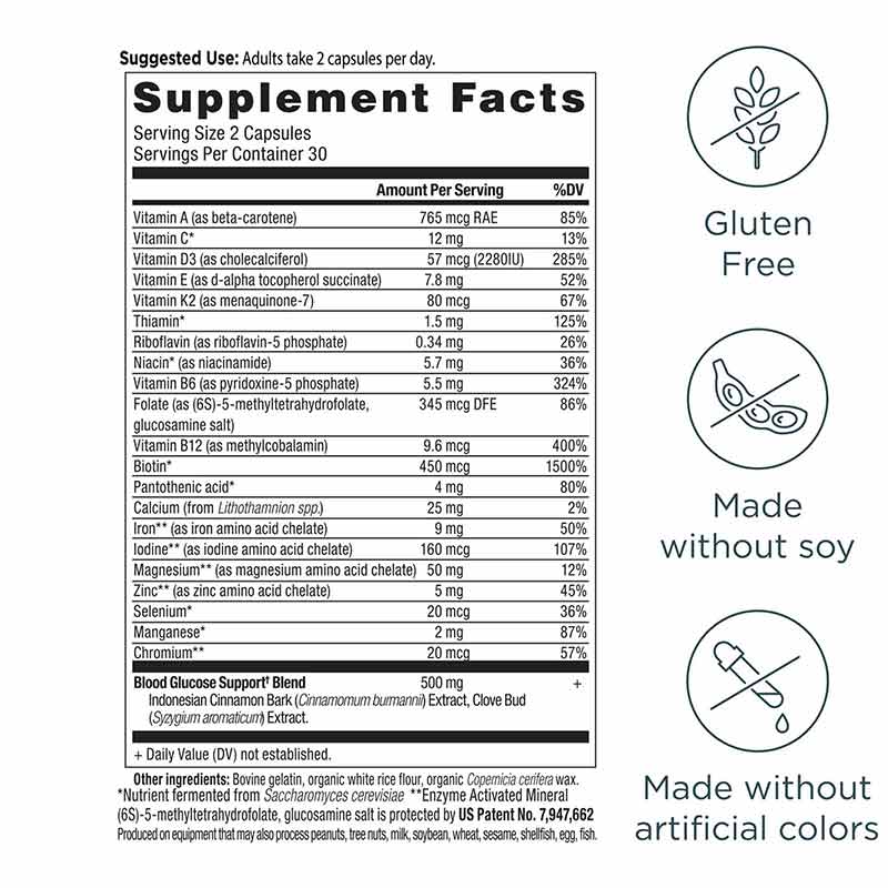 Blood Sugar Support Multi, 60 Capsules, by Ancient Nutrition, image #2