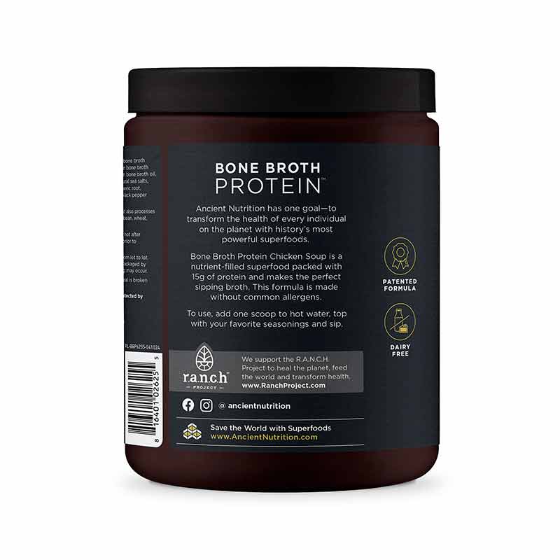 Bone Broth Protein, Chicken Soup, 11.4 Oz, by Ancient Nutrition, image #4