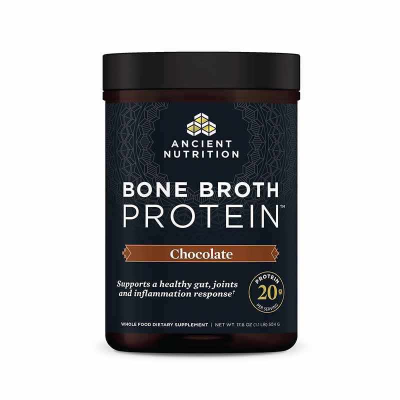 Bone Broth Protein, Chocolate, 17.8 Oz, by Ancient Nutrition