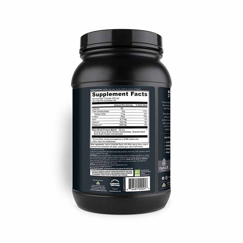 Bone Broth Protein, Chocolate, 35.6 Oz, by Ancient Nutrition, image #2