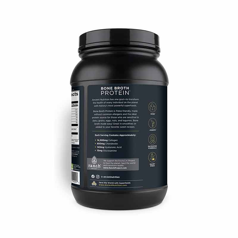 Bone Broth Protein, Chocolate, 35.6 Oz, by Ancient Nutrition, image #3