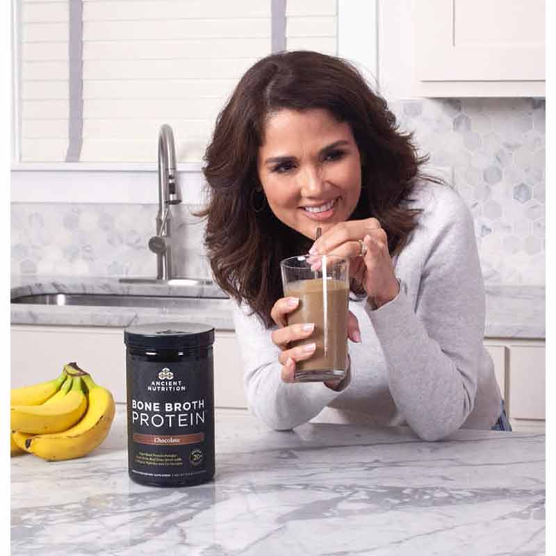 Bone Broth Protein, Chocolate, 35.6 Oz, by Ancient Nutrition, image #4