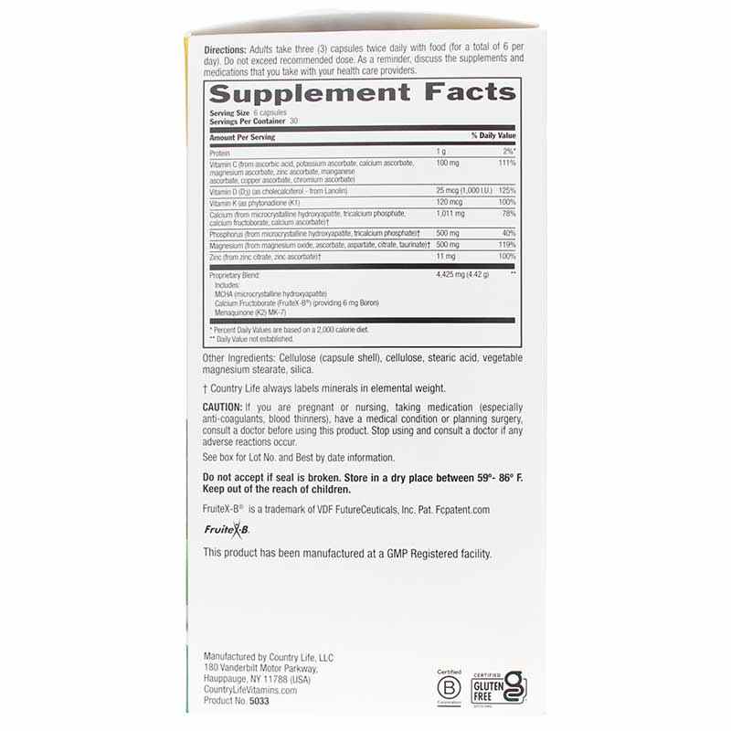 Bone Solid, 180 Capsules, by Country Life, image #2