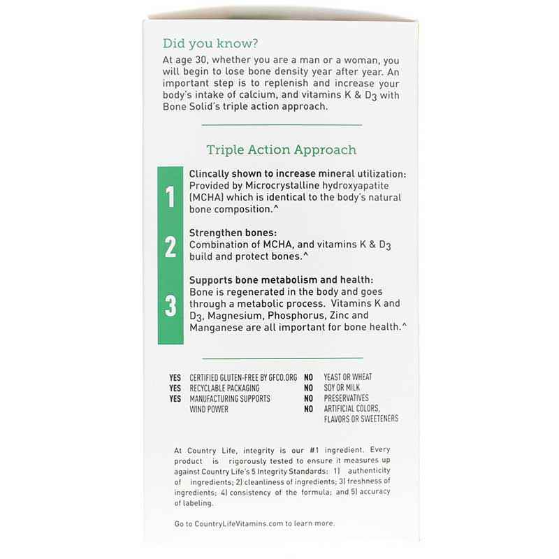 Bone Solid, 180 Capsules, by Country Life, image #4