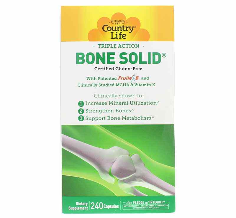 Bone Solid, 240 Capsules, by Country Life