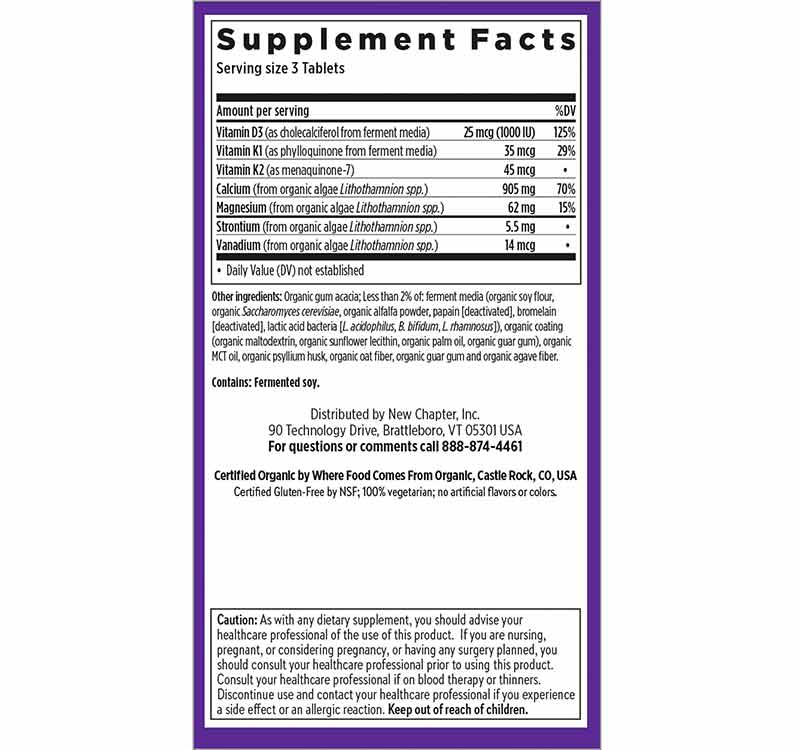 Bone Strength Take Care Slim Tabs, 120 Slim Tabs, by New Chapter, image #2