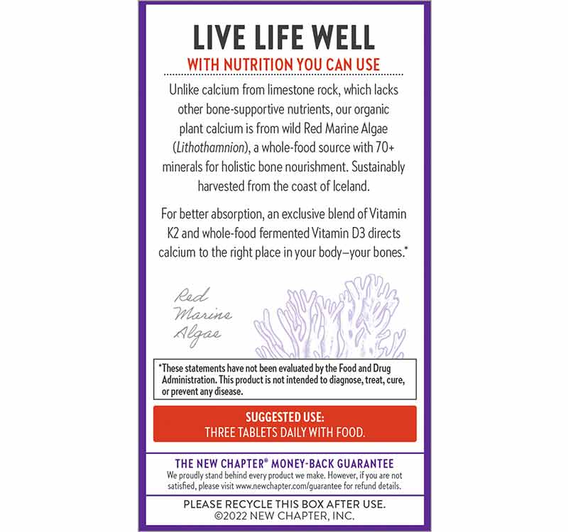 Bone Strength Take Care Slim Tabs, 120 Slim Tabs, by New Chapter, image #3