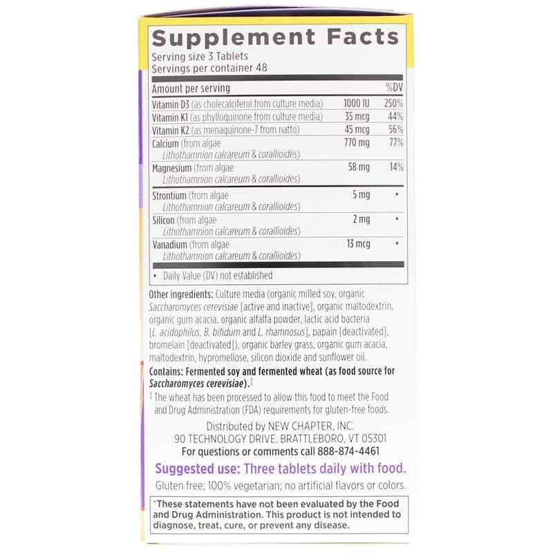 Bone Strength Take Care Slim Tabs, 144 Slim Tabs, by New Chapter, image #2